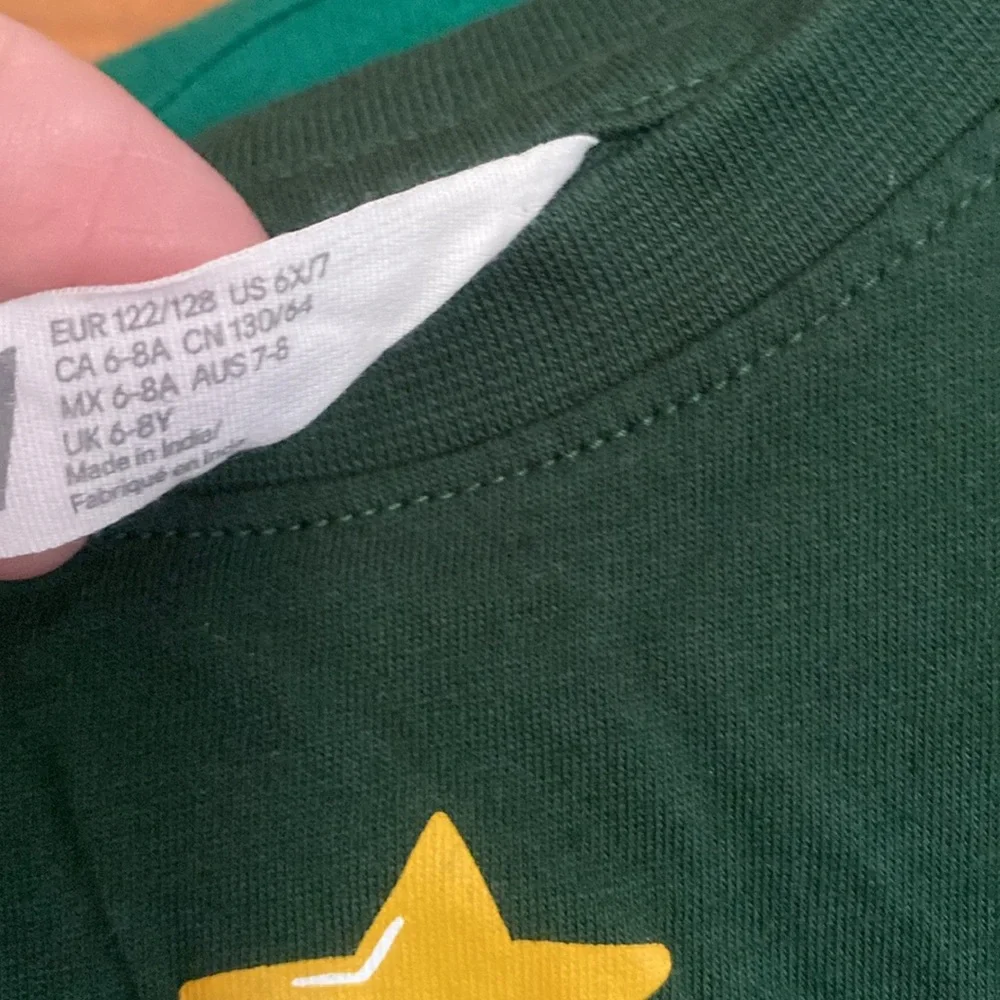 Long sleeve green Christmas shirts. Size S.